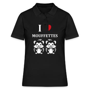 Humour Mouffette - Polo Femme - noir - Devant - Ailine (174cm)