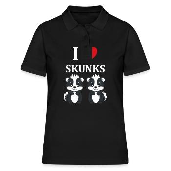 Humour Mouffette - Polo Femme - noir - Devant - Ailine (174cm)