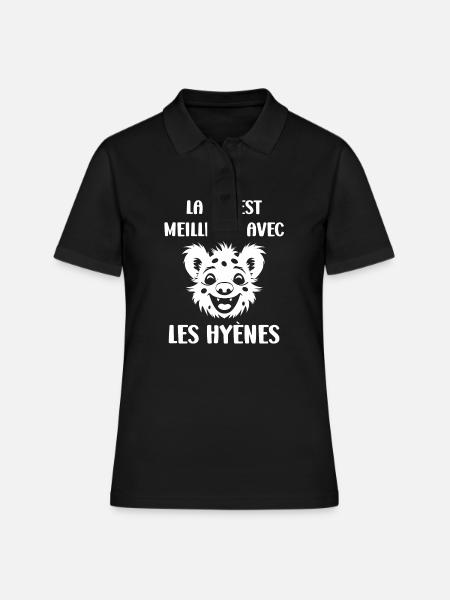 hyène - Polo Femme - noir