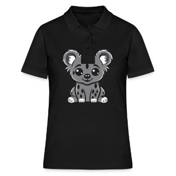 Hyäne - Frauen Polo Shirt - Schwarz - Vorne - Ailine (174cm)