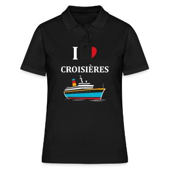 I love Croisières - Polo Femme - noir - Devant - Ailine (174cm)