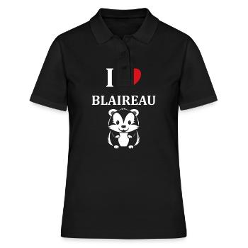 Humour blaireau - Polo Femme - noir - Devant - Ailine (174cm)