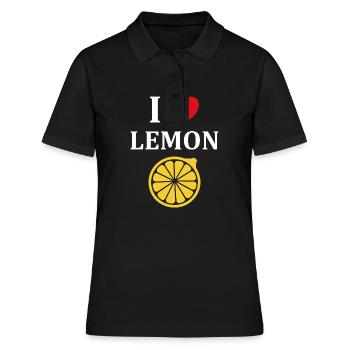 Humour petit citron - Polo Femme - noir - Devant - Ailine (174cm)