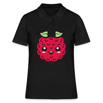 Himbeere - Frauen Polo Shirt - Schwarz - Vorne - Ailine (174cm)