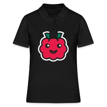 Himbeere - Frauen Polo Shirt - Schwarz - Vorne - Ailine (174cm)