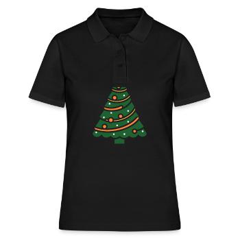 Kleiner Weihnachtsbaum - Frauen Polo Shirt - Schwarz - Vorne - Ailine (174cm)