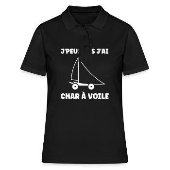 Humour Char à voile - Polo Femme - noir - Devant - Ailine (174cm)