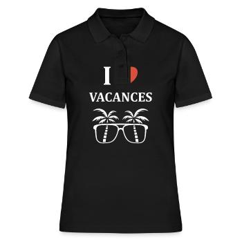 Je suis en vacances - Polo Femme - noir - Devant - Ailine (174cm)