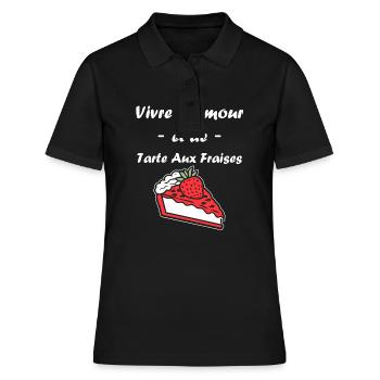Tarte aux fraises - Polo Femme - noir - Devant - Ailine (174cm)