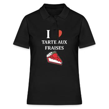 Tarte aux fraises - Polo Femme - noir - Devant - Ailine (174cm)