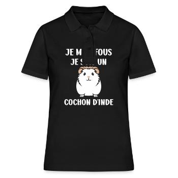 Humour cochon d'ine - Polo Femme - noir - Devant - Ailine (174cm)