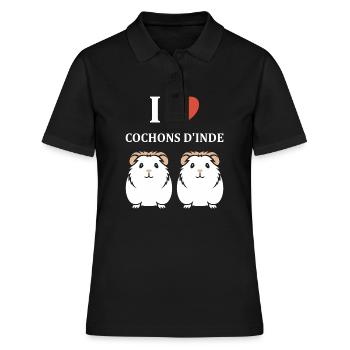 Humour cochon d'ine - Polo Femme - noir - Devant - Ailine (174cm)