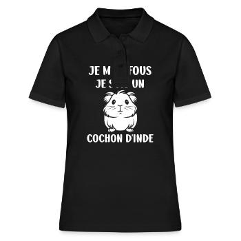 Humour cochon d'ine - Polo Femme - noir - Devant - Ailine (174cm)