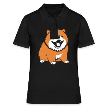 Chow Chow Dog - Women's Polo Shirt - black - Front - Ailine (174cm)