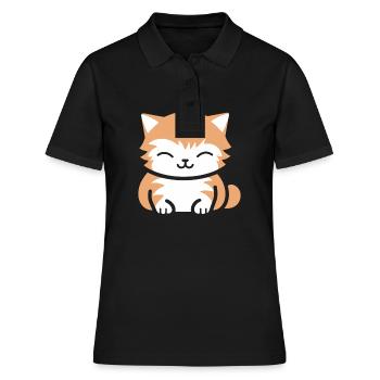 Bébé chat - Polo Femme - noir - Devant - Ailine (174cm)