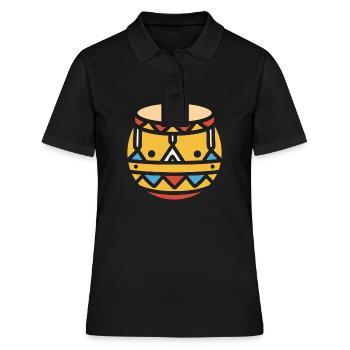 Humour tambour batucada - Polo Femme - noir - Devant - Ailine (174cm)