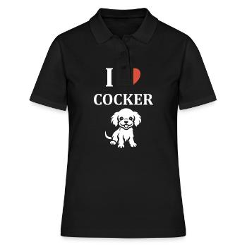 Chien cocker - Polo Femme - noir - Devant - Ailine (174cm)