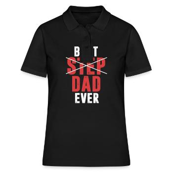 Best Step Dad Ever Stepfather - Women's Polo Shirt - black - Front - Ailine (174cm)