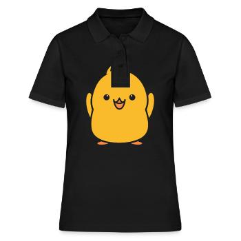 Küken - Frauen Polo Shirt - Schwarz - Vorne - Ailine (174cm)