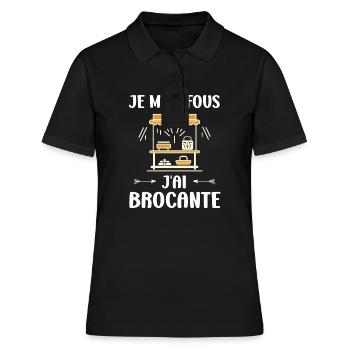 Vide grenier humour brocante - Polo Femme - noir - Devant - Ailine (174cm)