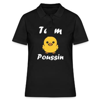 Humour petit poussin - Polo Femme - noir - Devant - Ailine (174cm)