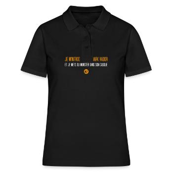 Ich breche in Vaders Haus ein und ziehe Munster an... - Frauen Polo Shirt - Schwarz - Vorne - Ailine (174cm)