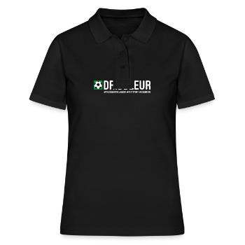 Dribbler - Für die Könige des Dribblings im Fußball - Frauen Polo Shirt - Schwarz - Vorne - Ailine (174cm)