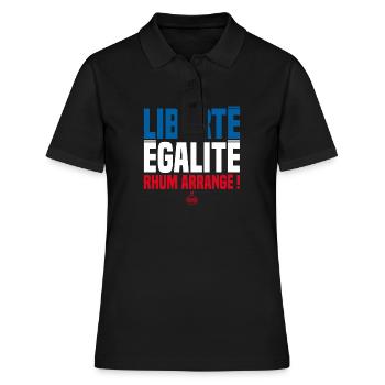 LIBERTE EGALITE RHUM ARRANGE ! Buveurs de rhum - Polo Femme - noir - Devant - Ailine (174cm)