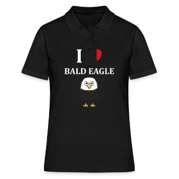Citation humour Oiseau aigle - Polo Femme - noir - Devant - Ailine (174cm)