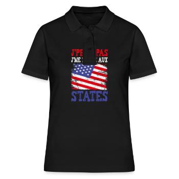 Ich kann nicht in die Vereinigten Staaten gehen - Frauen Polo Shirt - Schwarz - Vorne - Ailine (174cm)