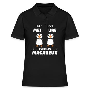 macareux - Polo Femme - noir - Devant - Ailine (174cm)