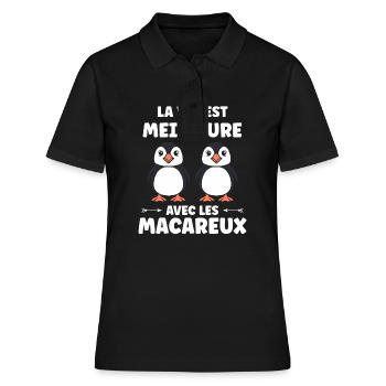 macareux - Polo Femme - noir - Devant - Ailine (174cm)