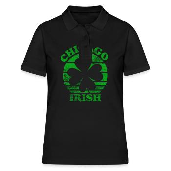 chicago irish - Frauen Polo Shirt - Schwarz - Vorne - Ailine (174cm)