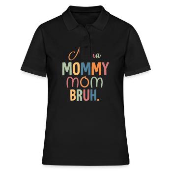 Maman Maman Bruh Maman Et Moi Drôle Garçon Maman - Polo Femme - noir - Devant - Ailine (174cm)