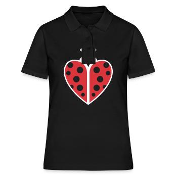 Citation Humour Petite coccinelle - Polo Femme - noir - Devant - Ailine (174cm)