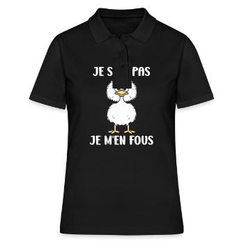 Humour autruche - Polo Femme - noir - Devant - Ailine (174cm)