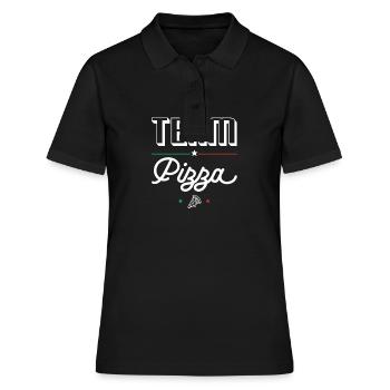 Team Pizza - Pour fans de pizza et les Pizzaiolos - Polo Femme - noir - Devant - Ailine (174cm)