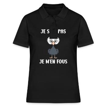 Citation autruche - Polo Femme - noir - Devant - Ailine (174cm)