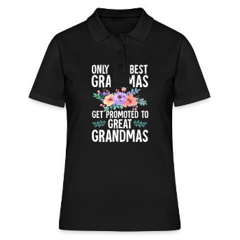 Beste Ur-Oma-Kunst für Oma-Frauen Großartig - Frauen Polo Shirt - Schwarz - Vorne - Ailine (174cm)