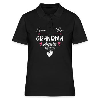 Bientôt grand-mère 2024 fête des mères pour nouveau grand - Polo Femme - noir - Devant - Ailine (174cm)