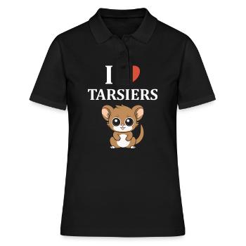 Humour tarsier - Polo Femme - noir - Devant - Ailine (174cm)