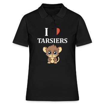 Humour tarsier - Polo Femme - noir - Devant - Ailine (174cm)