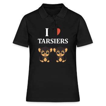 Humour tarsier - Polo Femme - noir - Devant - Ailine (174cm)