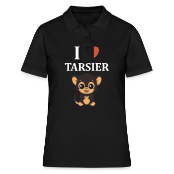 Humour tarsier - Polo Femme - noir - Devant - Ailine (174cm)