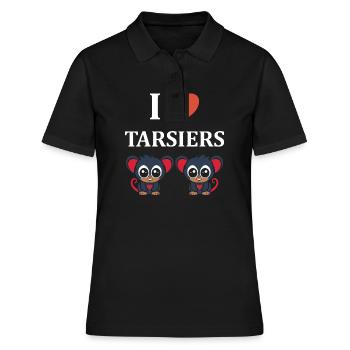 Humour tarsier - Polo Femme - noir - Devant - Ailine (174cm)