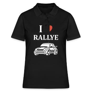 Humour pilote de rallye - Polo Femme - noir - Devant - Ailine (174cm)