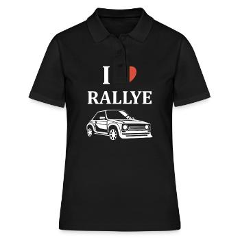 Humour pilote de rallye - Polo Femme - noir - Devant - Ailine (174cm)