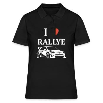 Humour pilote de rallye - Polo Femme - noir - Devant - Ailine (174cm)