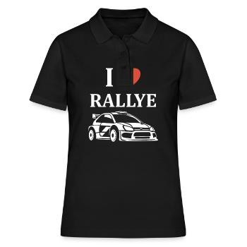 Humour pilote de rallye - Polo Femme - noir - Devant - Ailine (174cm)