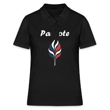 Patriotisches Frankreich-Emblem - Frauen Polo Shirt - Schwarz - Vorne - Ailine (174cm)